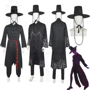 Anime Devil Saga Devil Baby Zhenyu Boy and Girl Role Playing Costume 2025 Hunter Fantasia Coat Pants Bracelet Multi Choice Set H