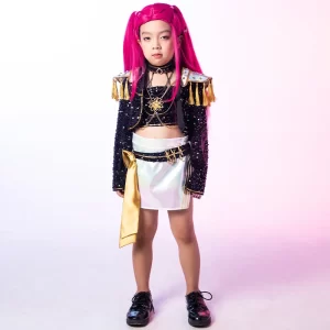 Children's Mira Cosplay Costume for Kpop Girl Roleplay Outfits Halloween Party Stage Accessory Roleplay Props Clothes Set